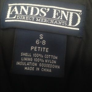 Lands End Long Down Filled Coat